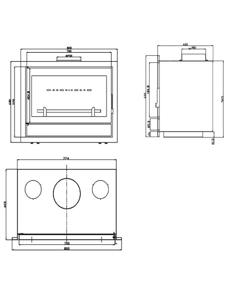 Cassete de leña Perséfore GLASS - 13kw