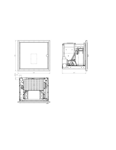 Estufa de pellets insertable hidro Manau-kea 15kw