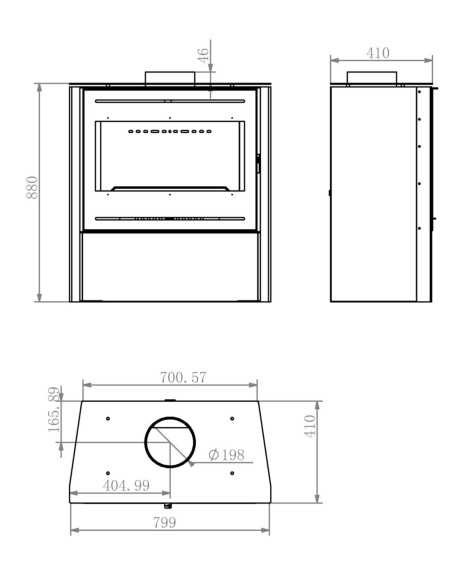 Estufa de leña - Delos 11 Kw