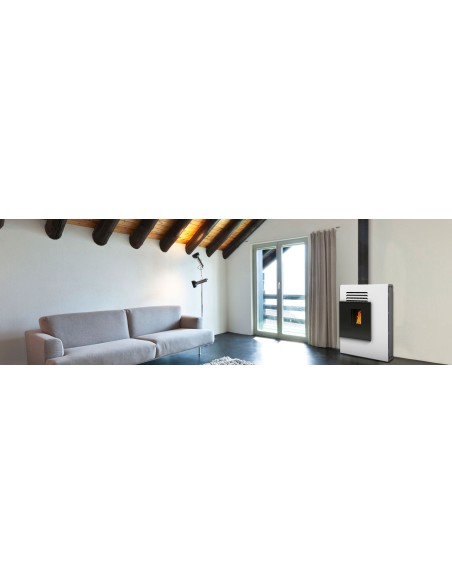 Estufa de pellets de pasillo Super-slim 21cm Moscú 11kw