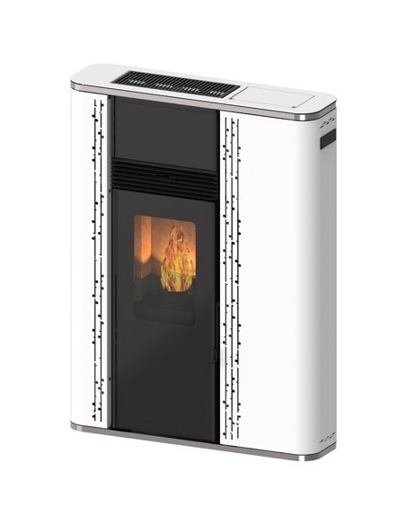 Estufa de pellets de pasillo Canalizada Super-slim 21cm - Apo 12kW