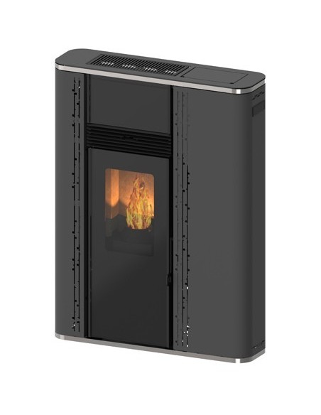 Estufa de pellets de pasillo Canalizada Super-slim 21cm - Apo 12kW