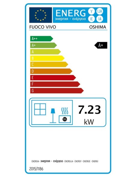 Mini estufa de pellets de pasillo Oshima 7kW