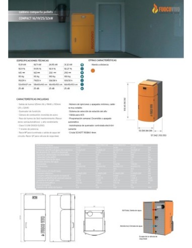 Caldera pellets 32kW - Compact